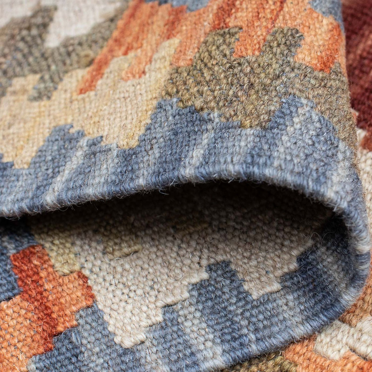 Løber Kelim Carpet - Splash - 293 x 83 cm - flerfarvet