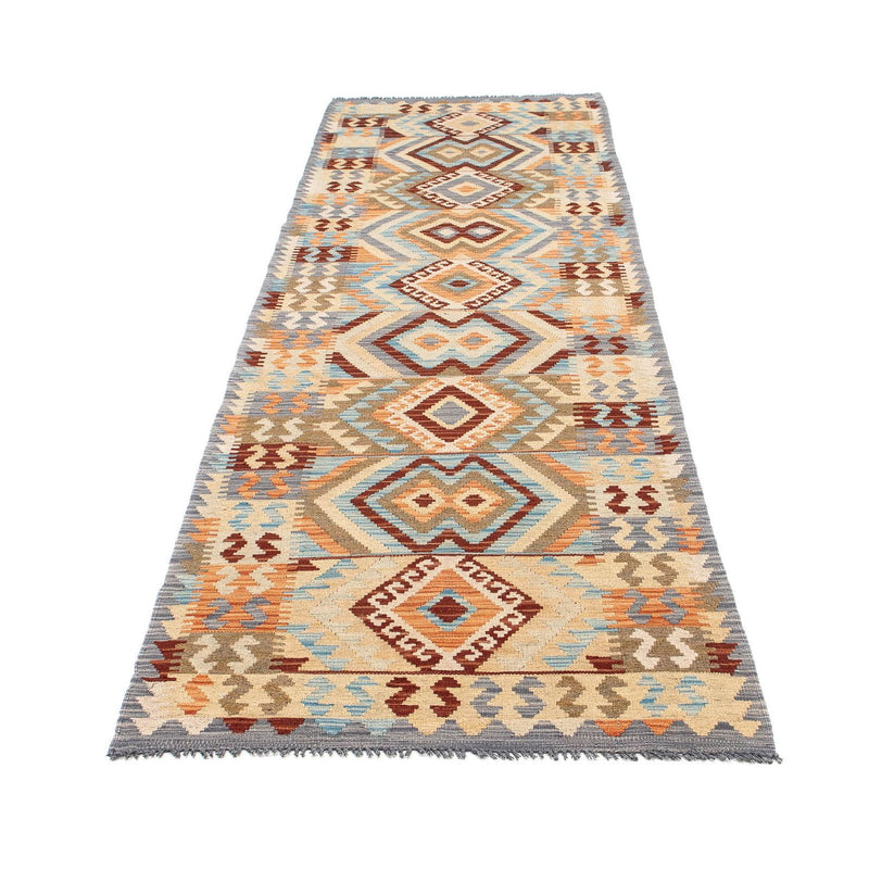 Løber Kelim Carpet - Splash - 293 x 83 cm - flerfarvet