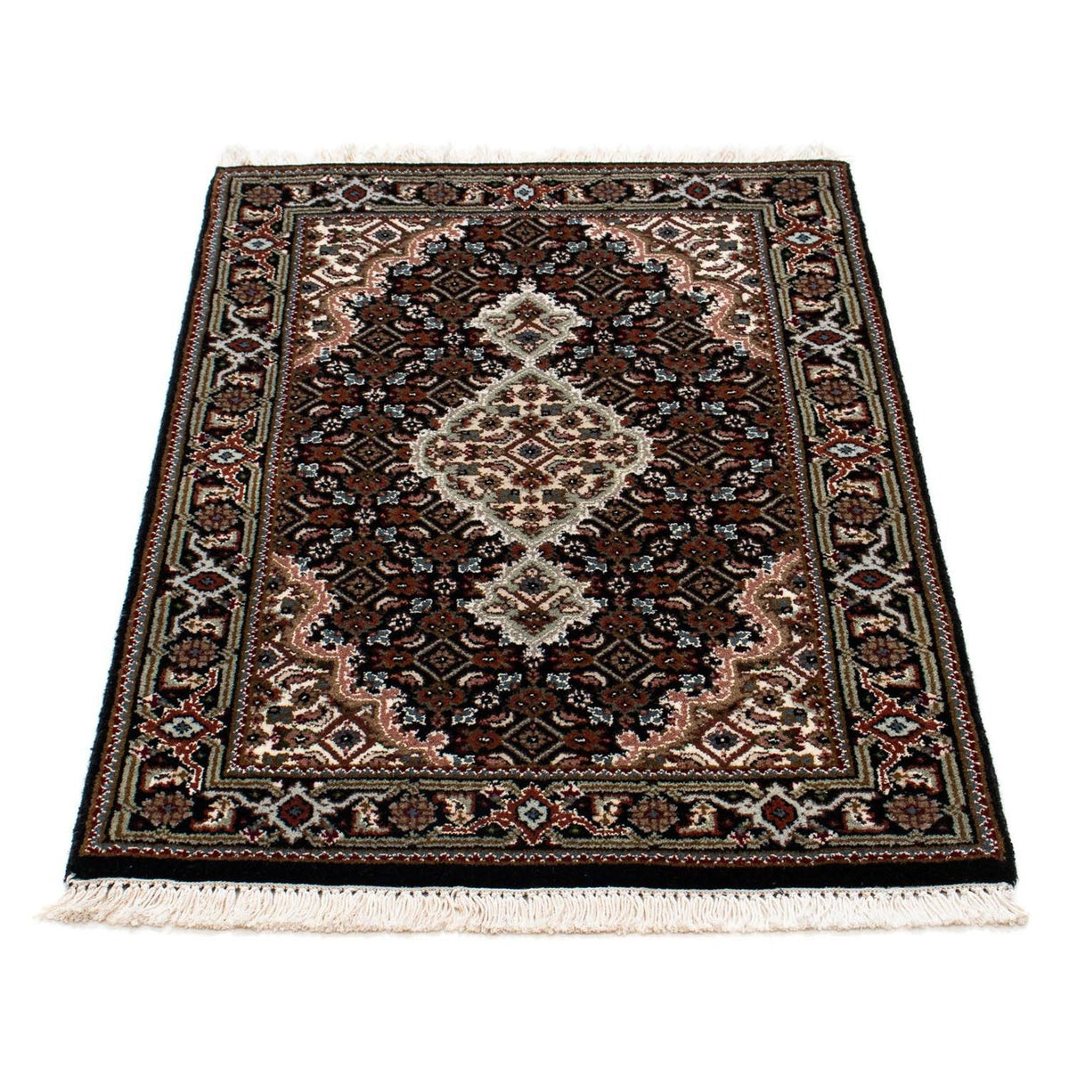 Persisk tæppe - Tabriz - 92 x 61 cm - mørkeblå