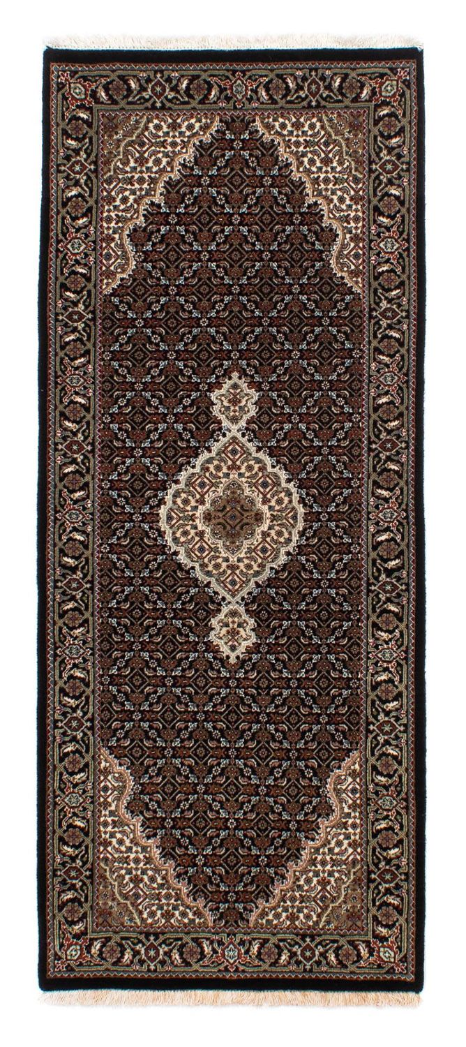 Løber Persisk tæppe - Tabriz - 195 x 79 cm - mørkeblå