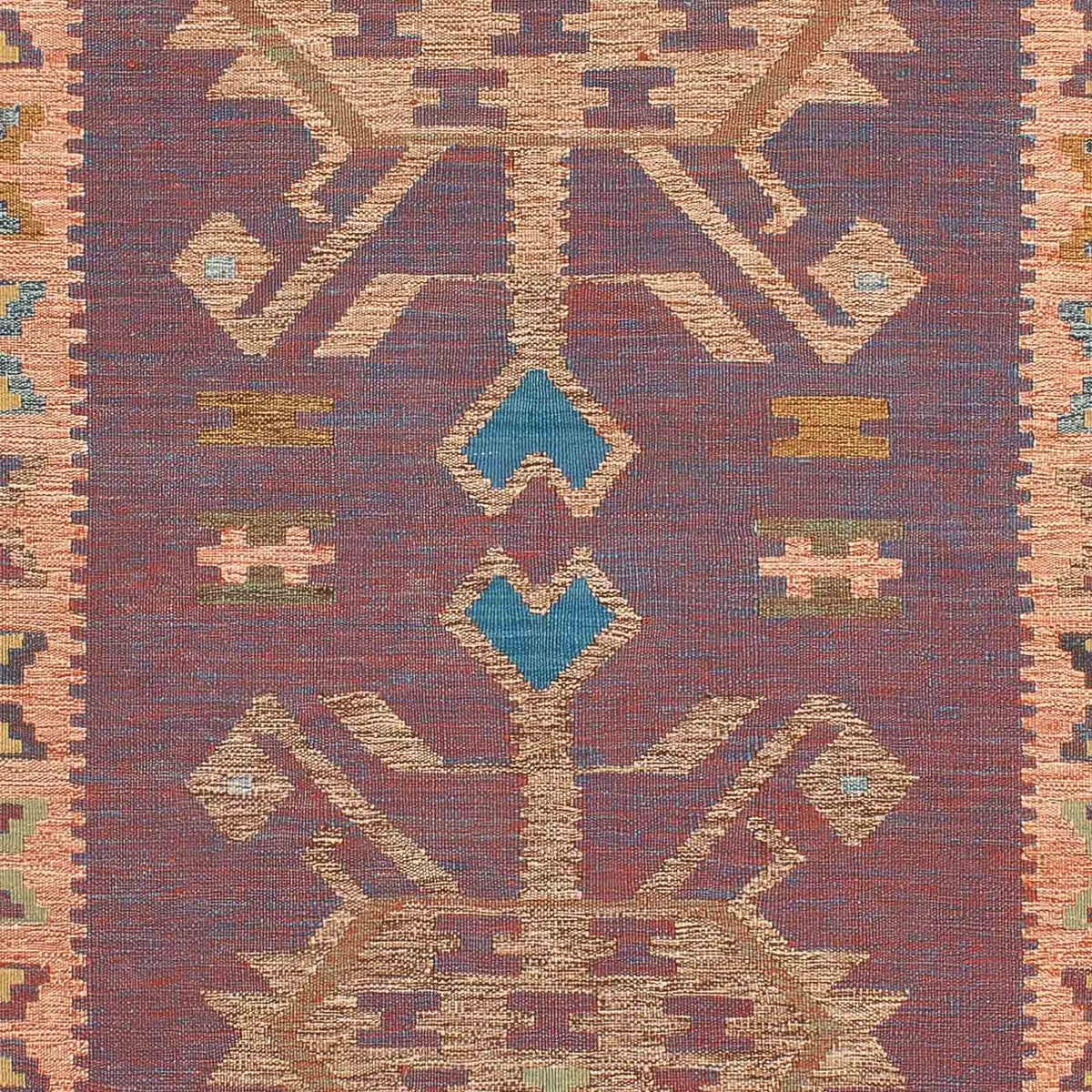 Kelim-tæppe - orientalsk - 207 x 151 cm - flerfarvet