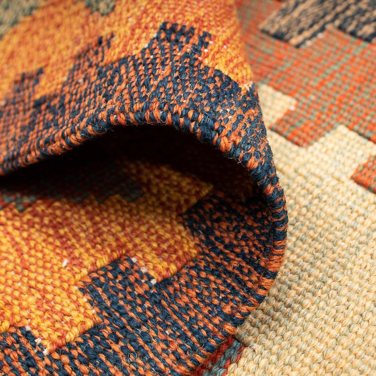 Kelim-tæppe - orientalsk - 200 x 144 cm - brun