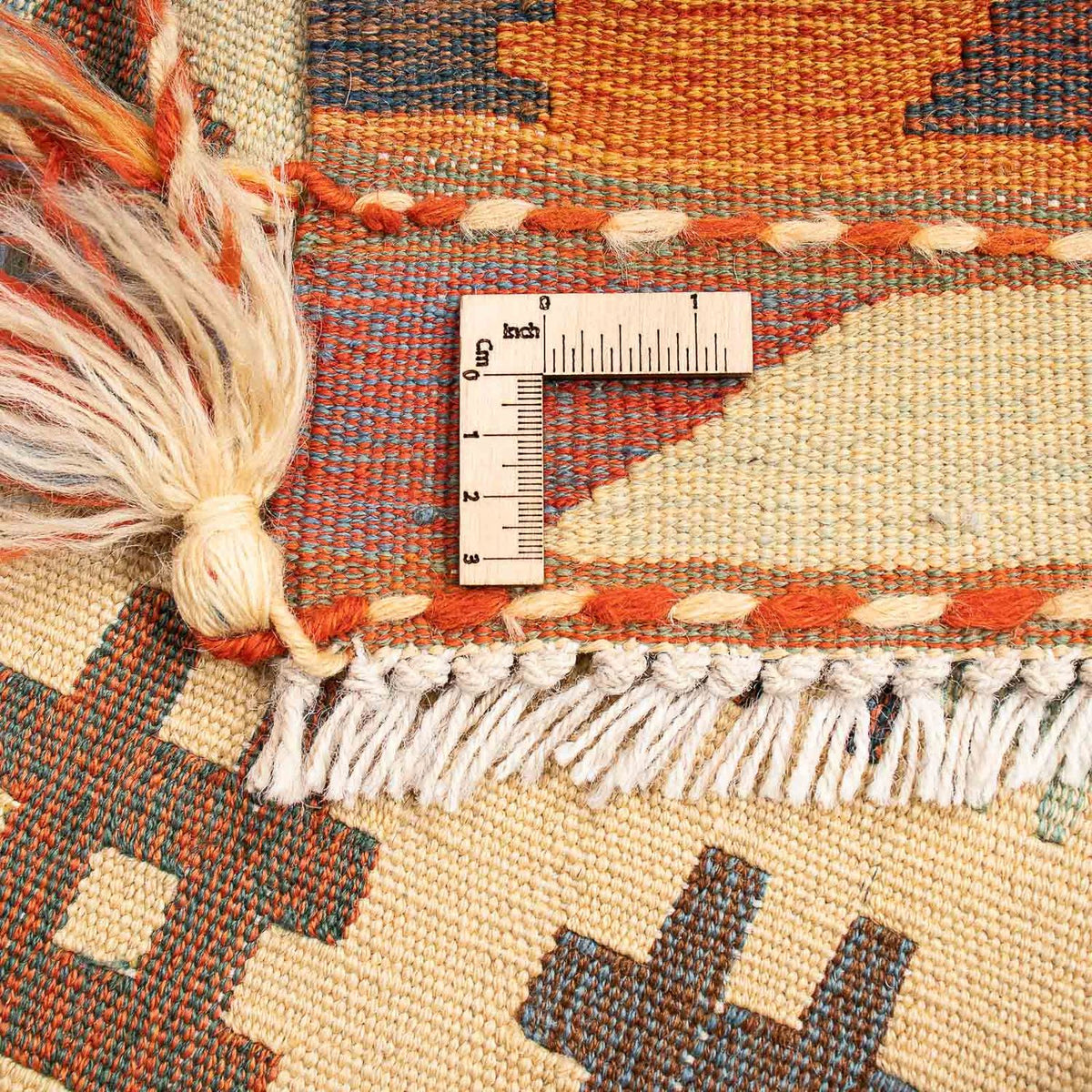 Kelim-tæppe - orientalsk - 202 x 140 cm - flerfarvet