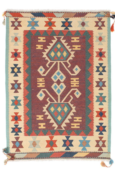 Moderne kilim Tæppe 121x181cm - Uldtæppe