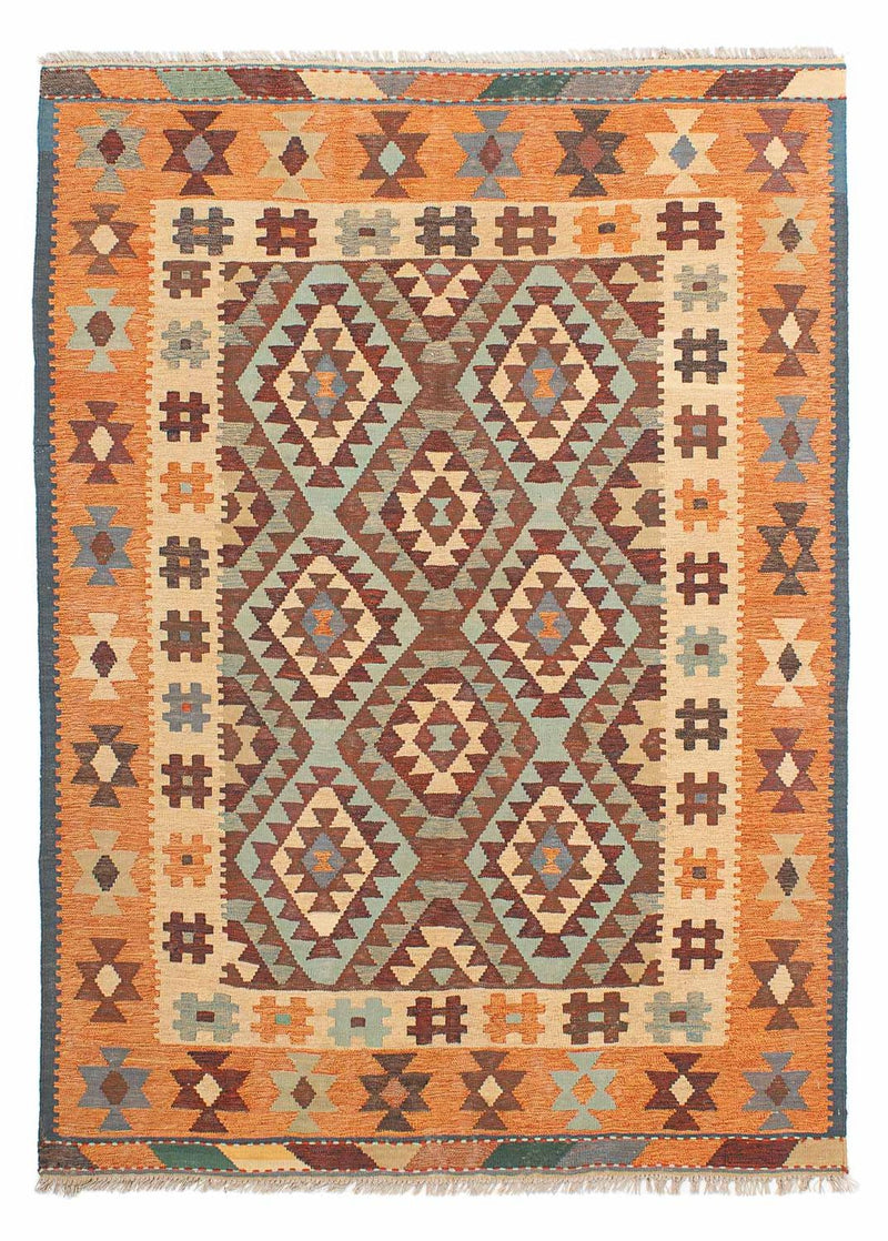 Kelim-tæppe - orientalsk - 208 x 150 cm - flerfarvet