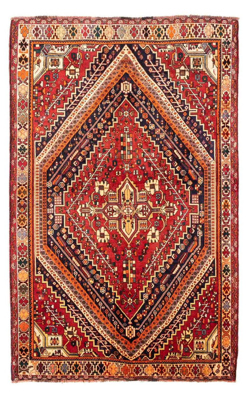 Persisk tæppe - Nomadisk - 255 x 163 cm - mørkerød