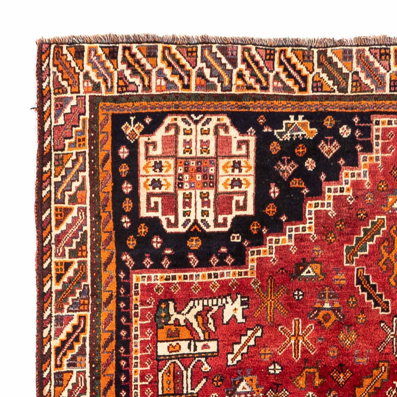 Persisk tæppe - Nomadisk - 234 x 155 cm - mørkerød