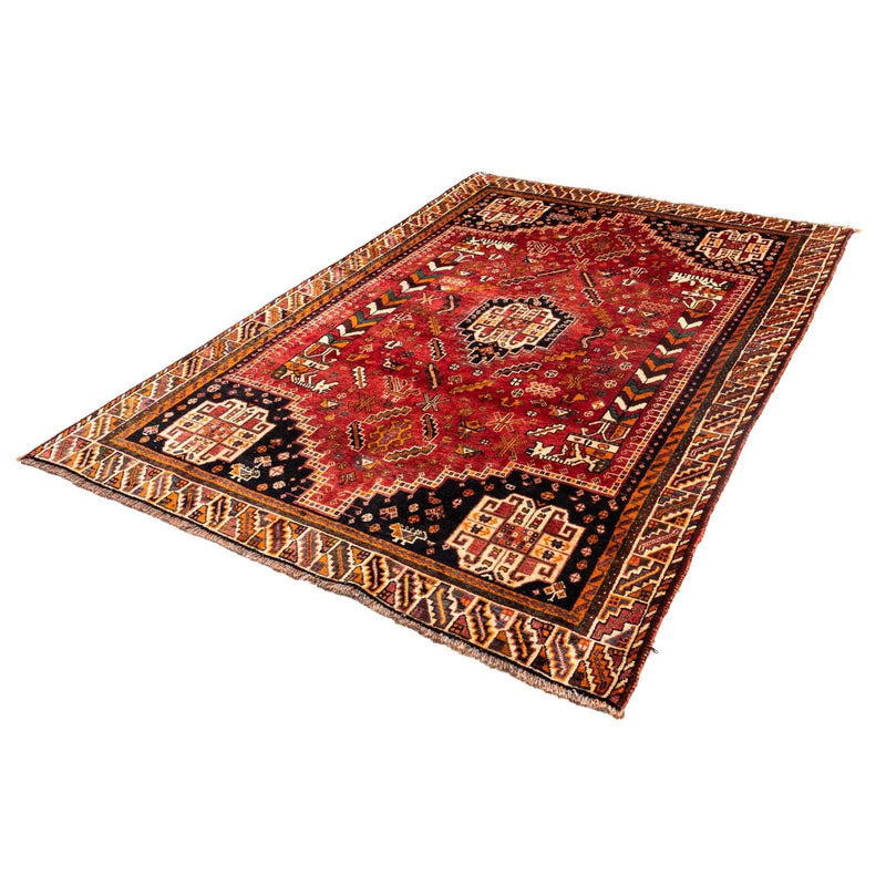 Persisk tæppe - Nomadisk - 234 x 155 cm - mørkerød