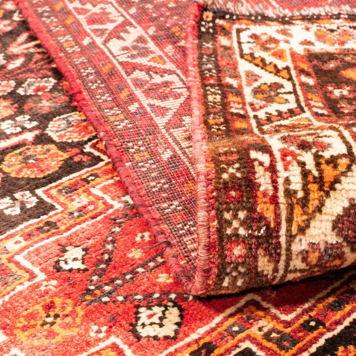 Persisk tæppe - Nomadisk - 176 x 123 cm - mørkerød