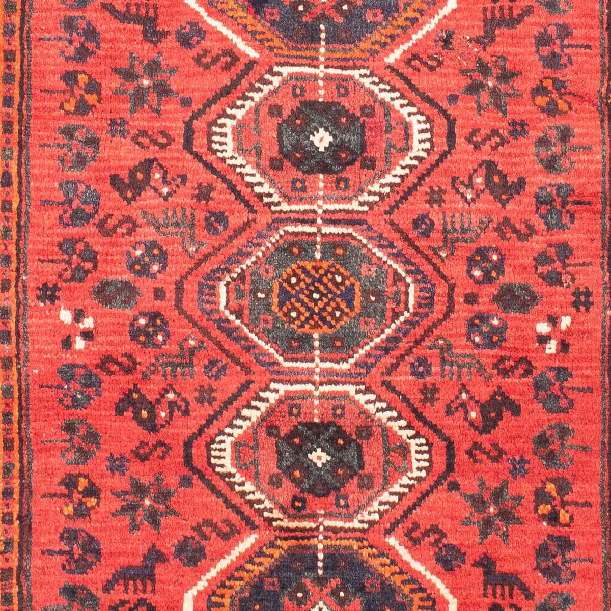 Persisk tæppe - Nomadisk - 155 x 116 cm - mørkerød