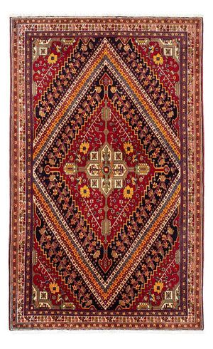 Persisk tæppe - Nomadisk - 250 x 152 cm - mørkerød