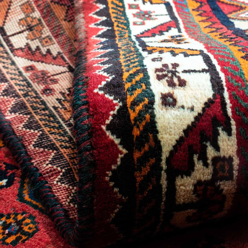 Persisk tæppe - Nomadisk - 251 x 168 cm - mørkerød