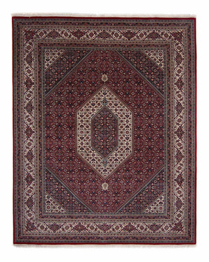 Persisk tæppe - Bijar - Royal - 303 x 249 cm - mørkerød