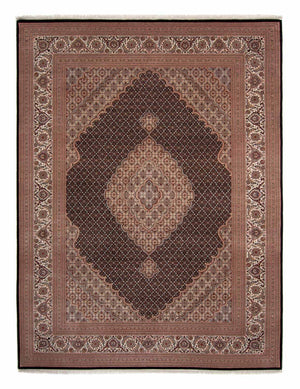 Persisk tæppe - Tabriz - 346 x 253 cm - mørkeblå
