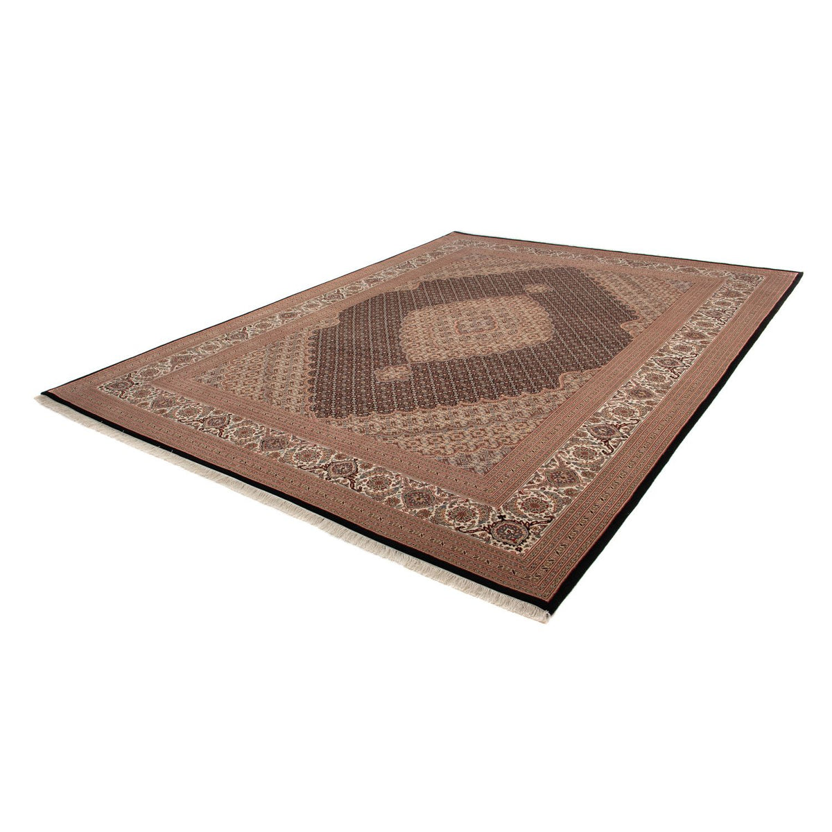 Persisk tæppe - Tabriz - 346 x 253 cm - mørkeblå