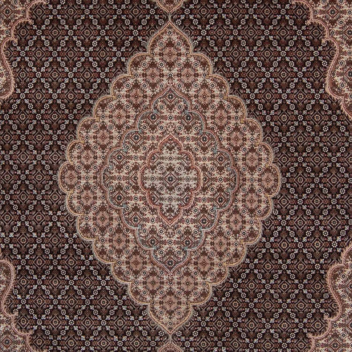 Persisk tæppe - Tabriz - 298 x 198 cm - mørkeblå
