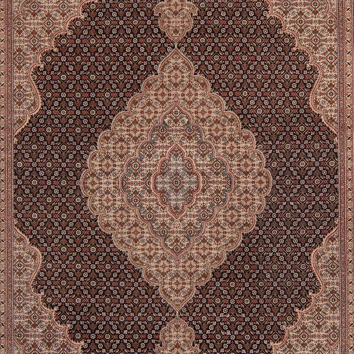 Persisk tæppe - Tabriz - 299 x 202 cm - mørkeblå