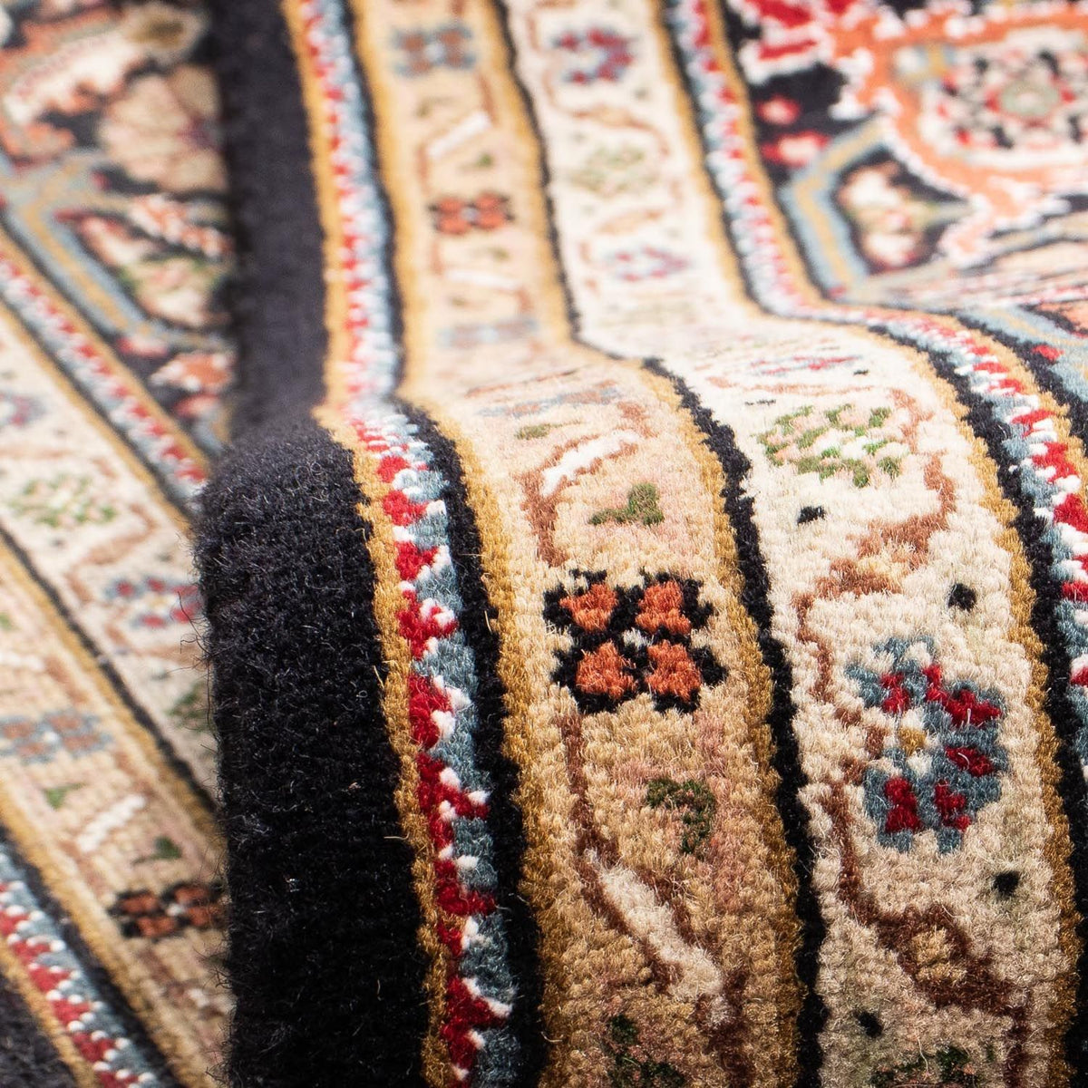 Persisk tæppe - Tabriz - 238 x 166 cm - mørkeblå