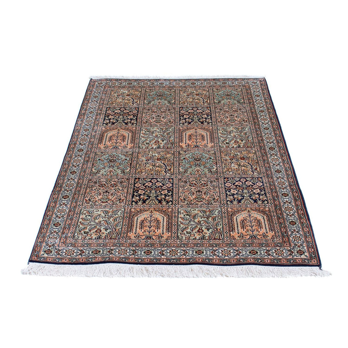 Silketæppe - Kashmir Silk - 152 x 94 cm - flerfarvet