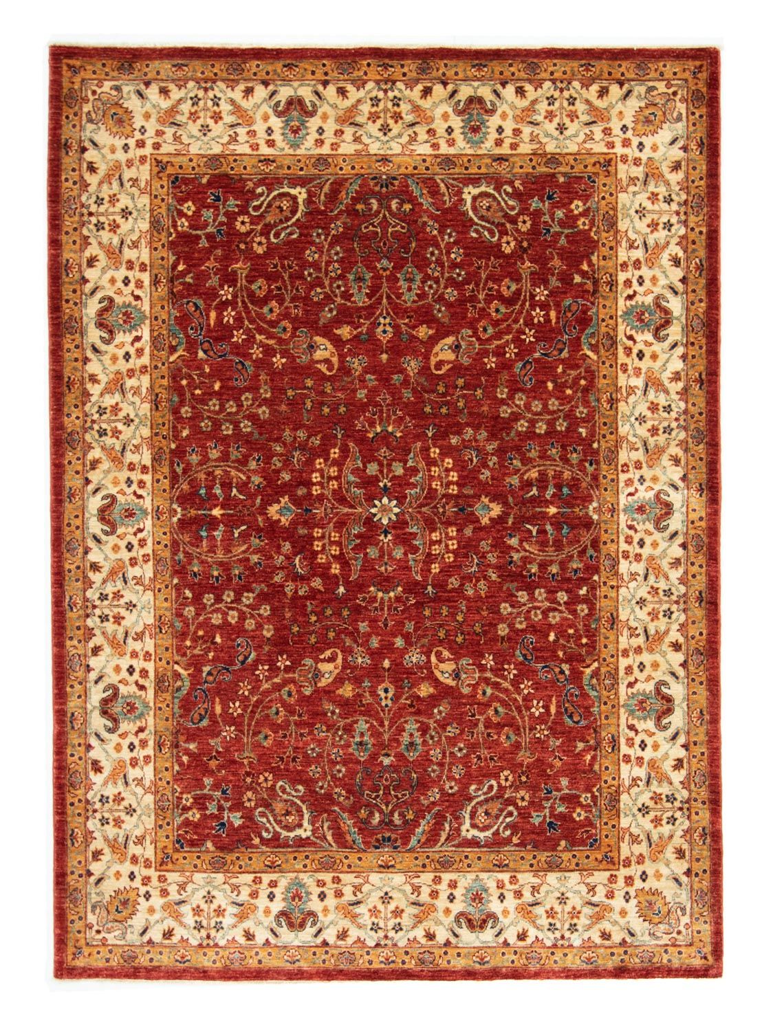 Afghansk tæppe - 207 x 149 cm - rød