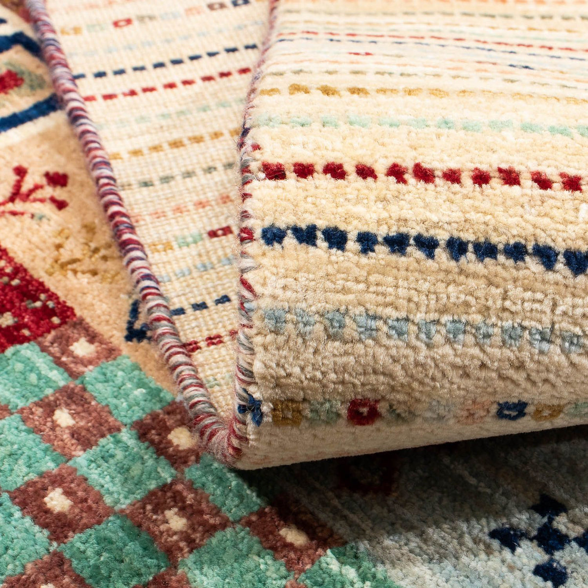 Gabbeh Tæppe - Loribaft Persisk - 235 x 173 cm - beige