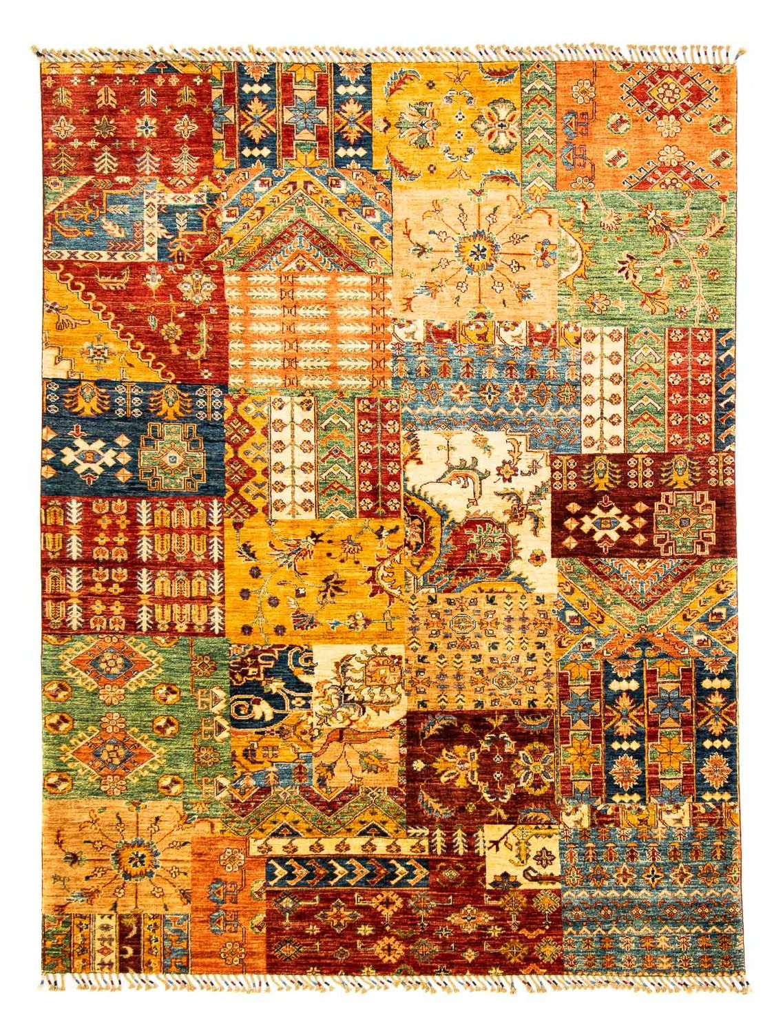 Patchwork-tæppe - 247 x 181 cm - flerfarvet