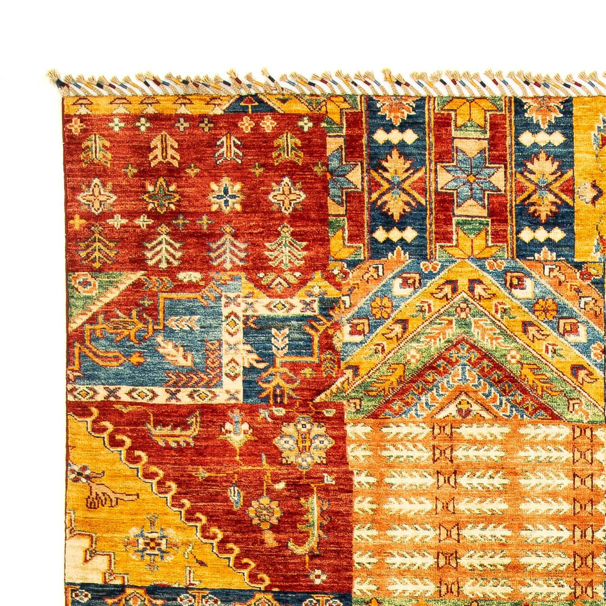 Patchwork-tæppe - 247 x 181 cm - flerfarvet