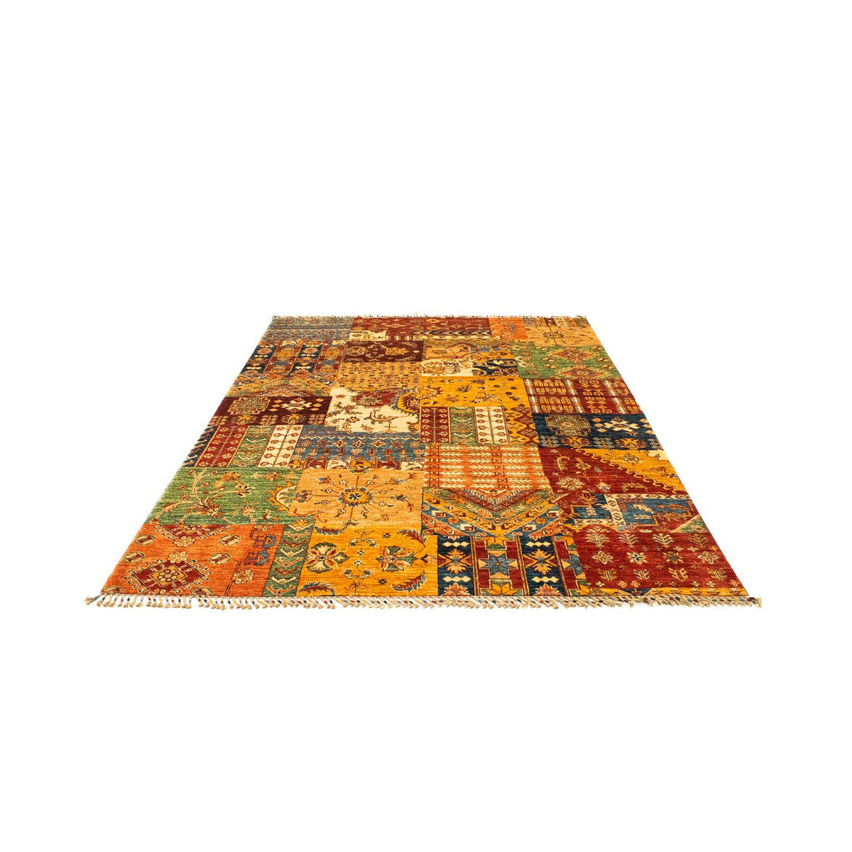 Patchwork-tæppe - 247 x 181 cm - flerfarvet