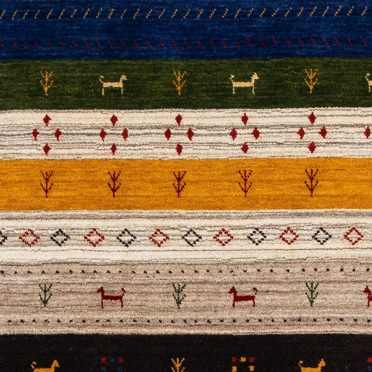 Gabbeh Tæppe - Loribaft Persisk - 200 x 144 cm - flerfarvet