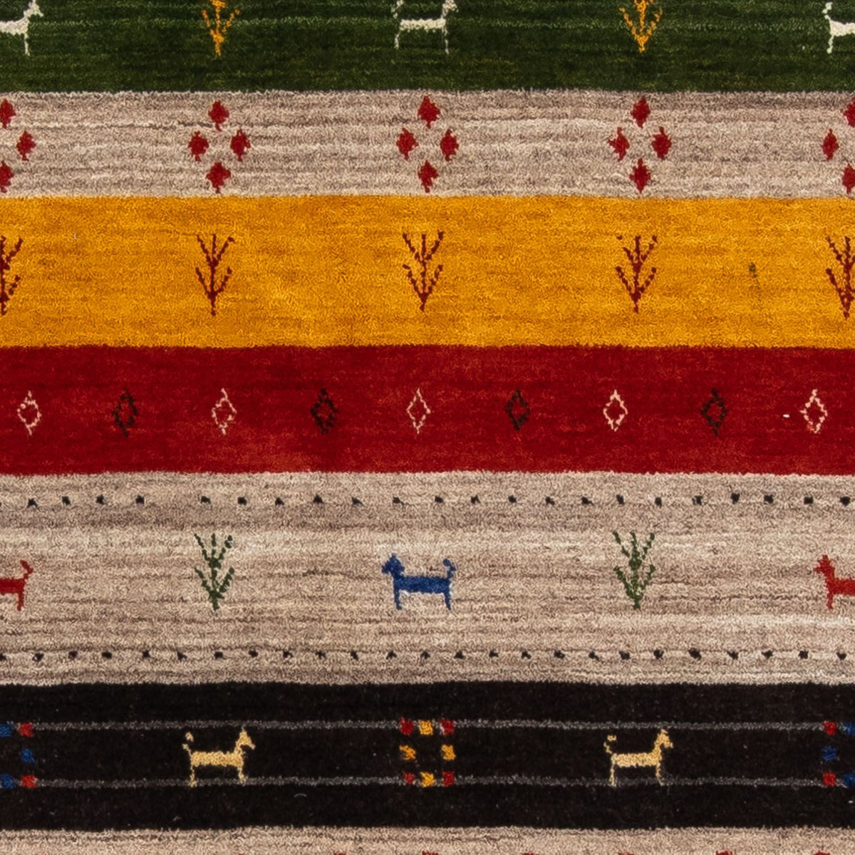Gabbeh Tæppe - Loribaft Persisk - 200 x 140 cm - flerfarvet