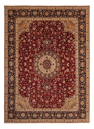 Persisk tæppe - Tabriz - Royal - 393 x 298 cm - mørkerød