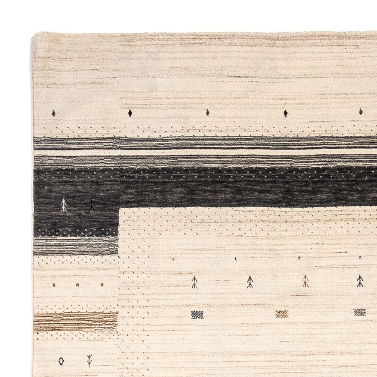 Gabbeh Tæppe - Loribaft Persisk - 304 x 207 cm - beige