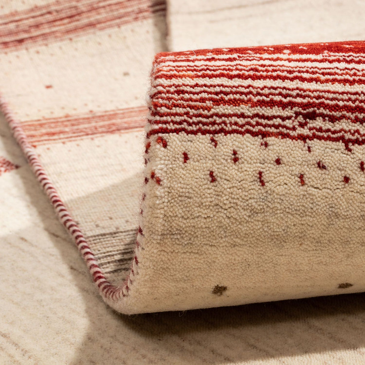 Gabbeh Tæppe - Loribaft Persisk - 298 x 203 cm - beige
