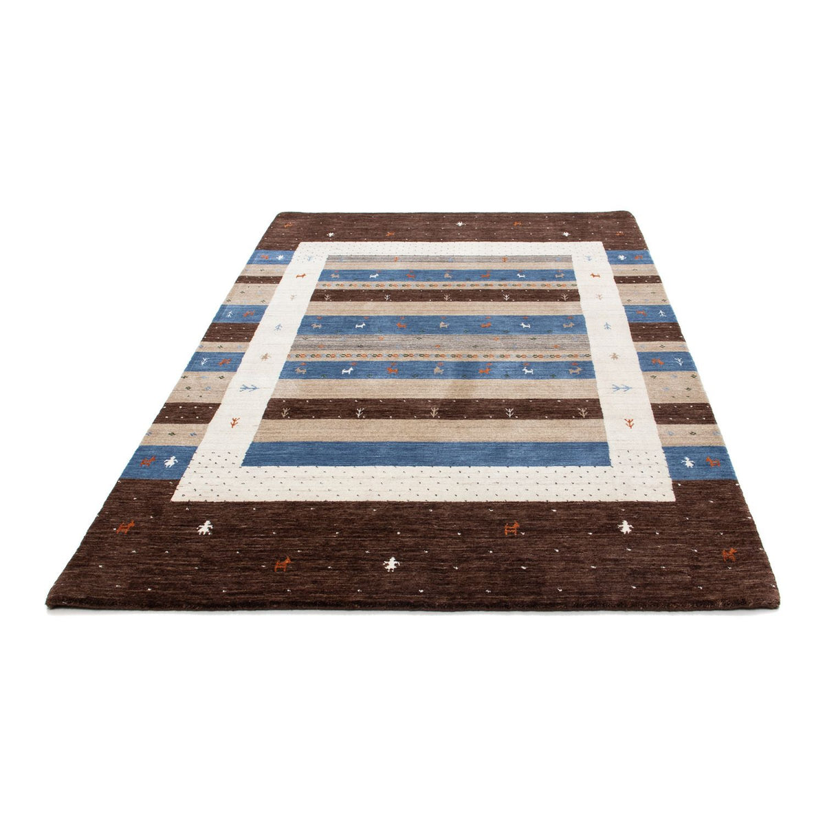 Gabbeh Tæppe - Loribaft Persisk - 206 x 141 cm - brun