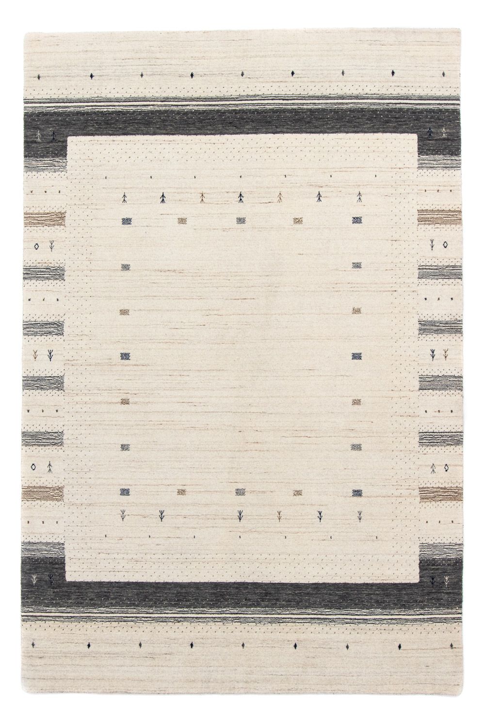 Gabbeh Tæppe - Loribaft Persisk - 245 x 169 cm - beige