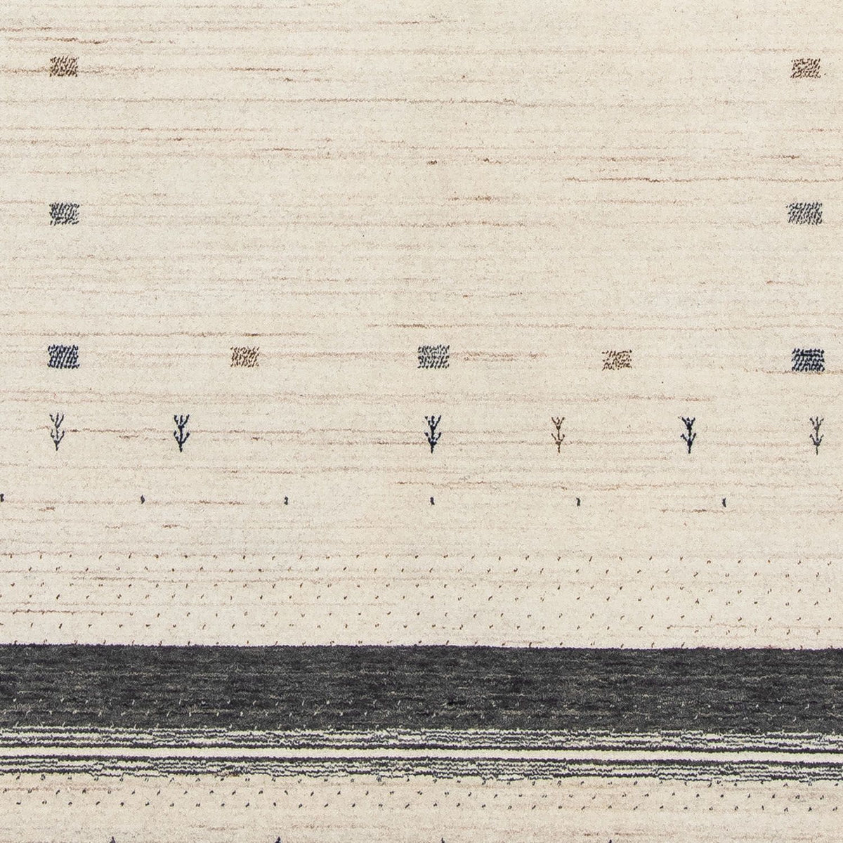 Gabbeh Tæppe - Loribaft Persisk - 245 x 169 cm - beige