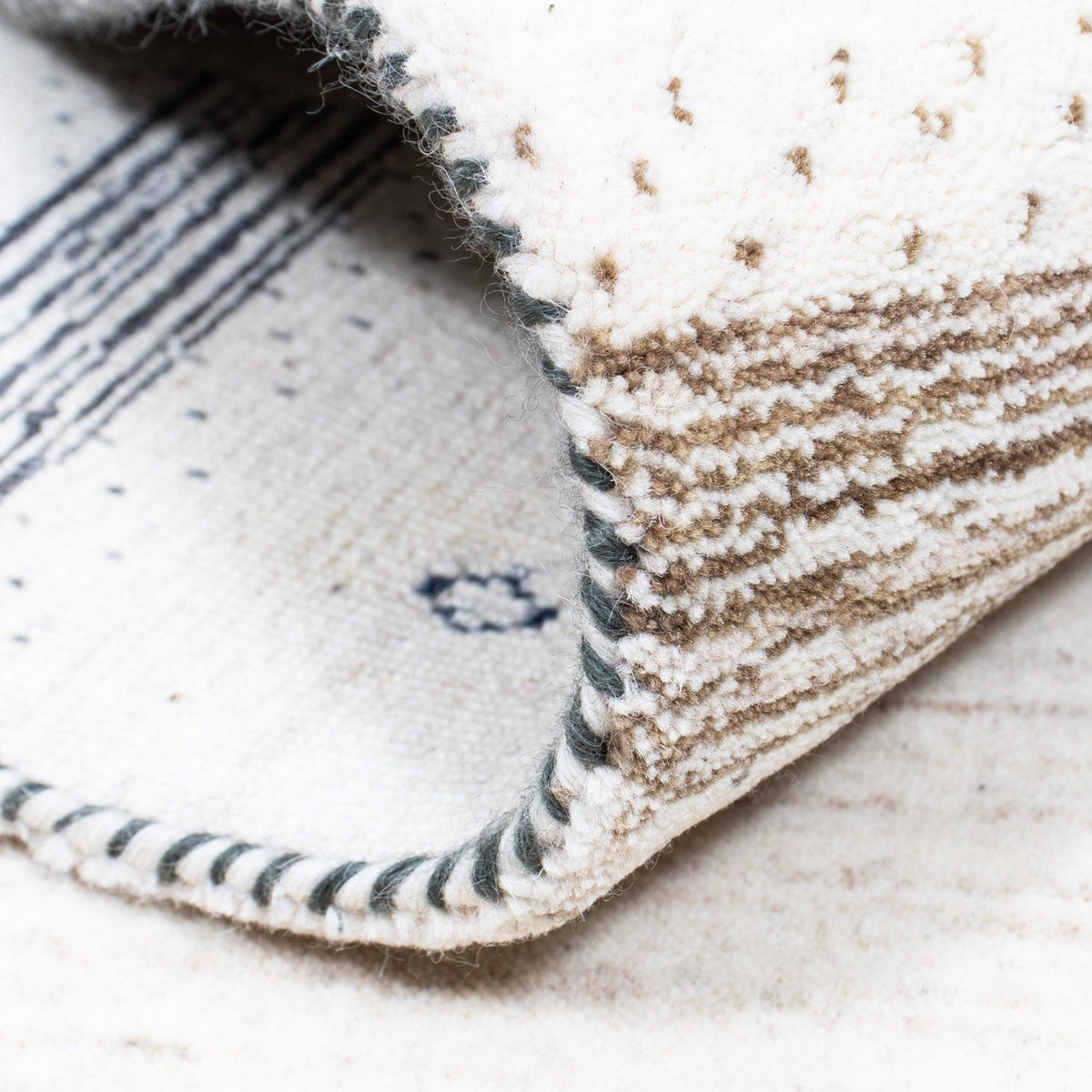 Gabbeh Tæppe - Loribaft Persisk - 245 x 169 cm - beige