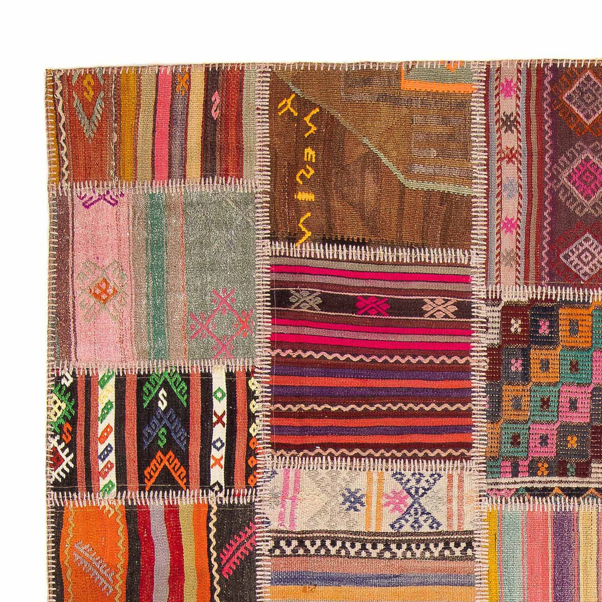 Patchwork-tæppe - 300 x 216 cm - flerfarvet