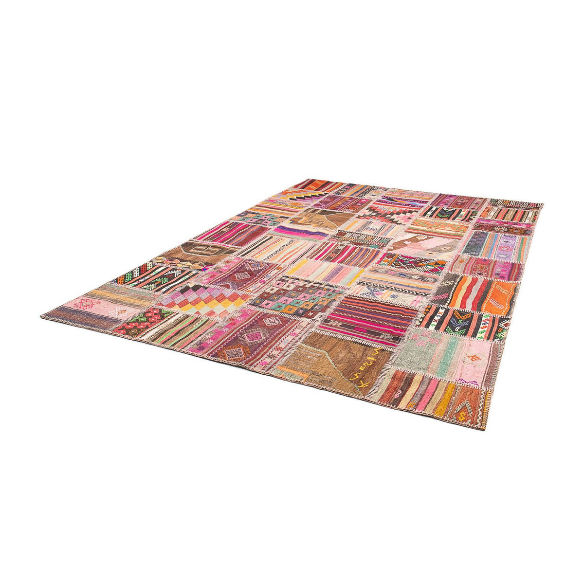 Patchwork-tæppe - 300 x 216 cm - flerfarvet