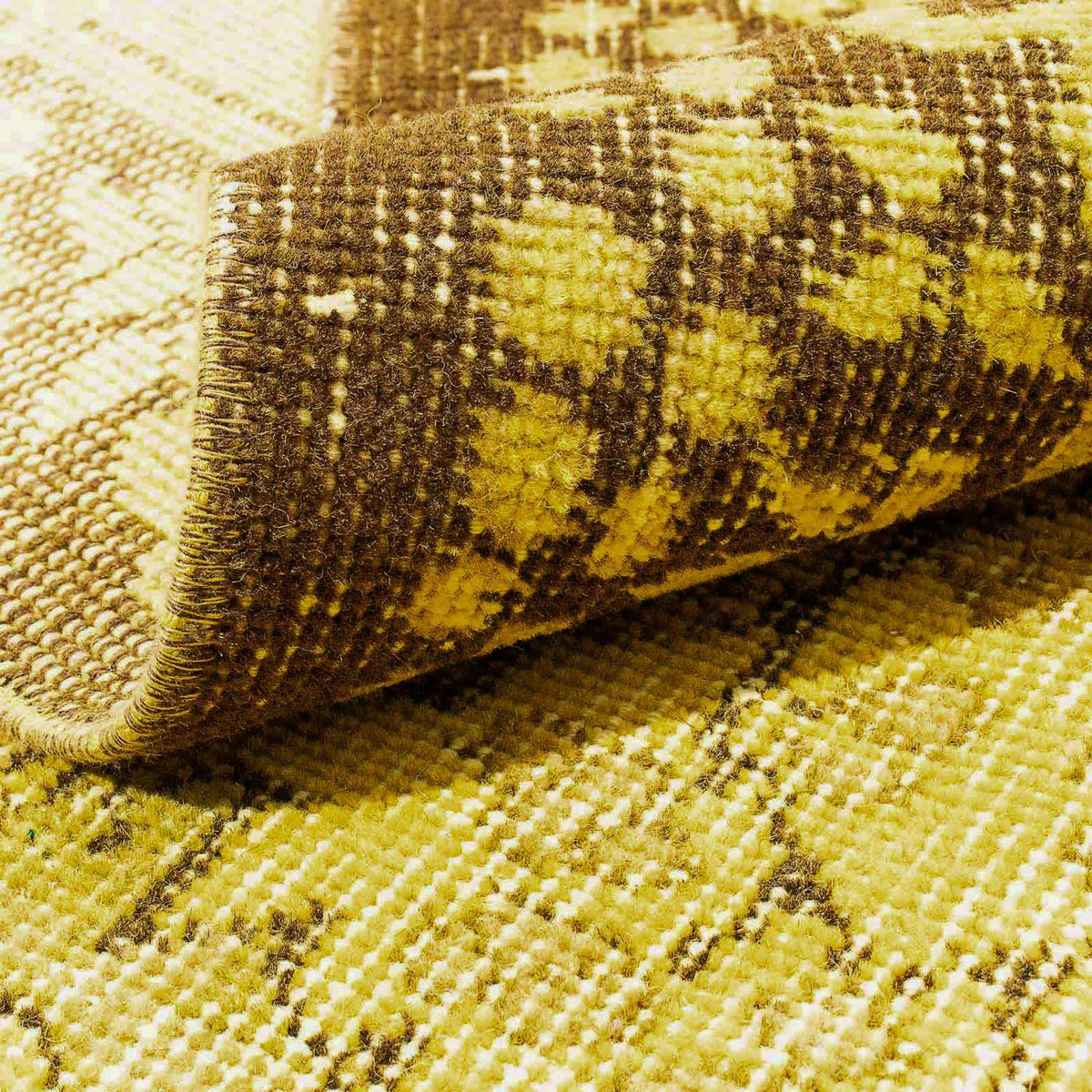 Vintage tæppe - 294 x 173 cm - guld