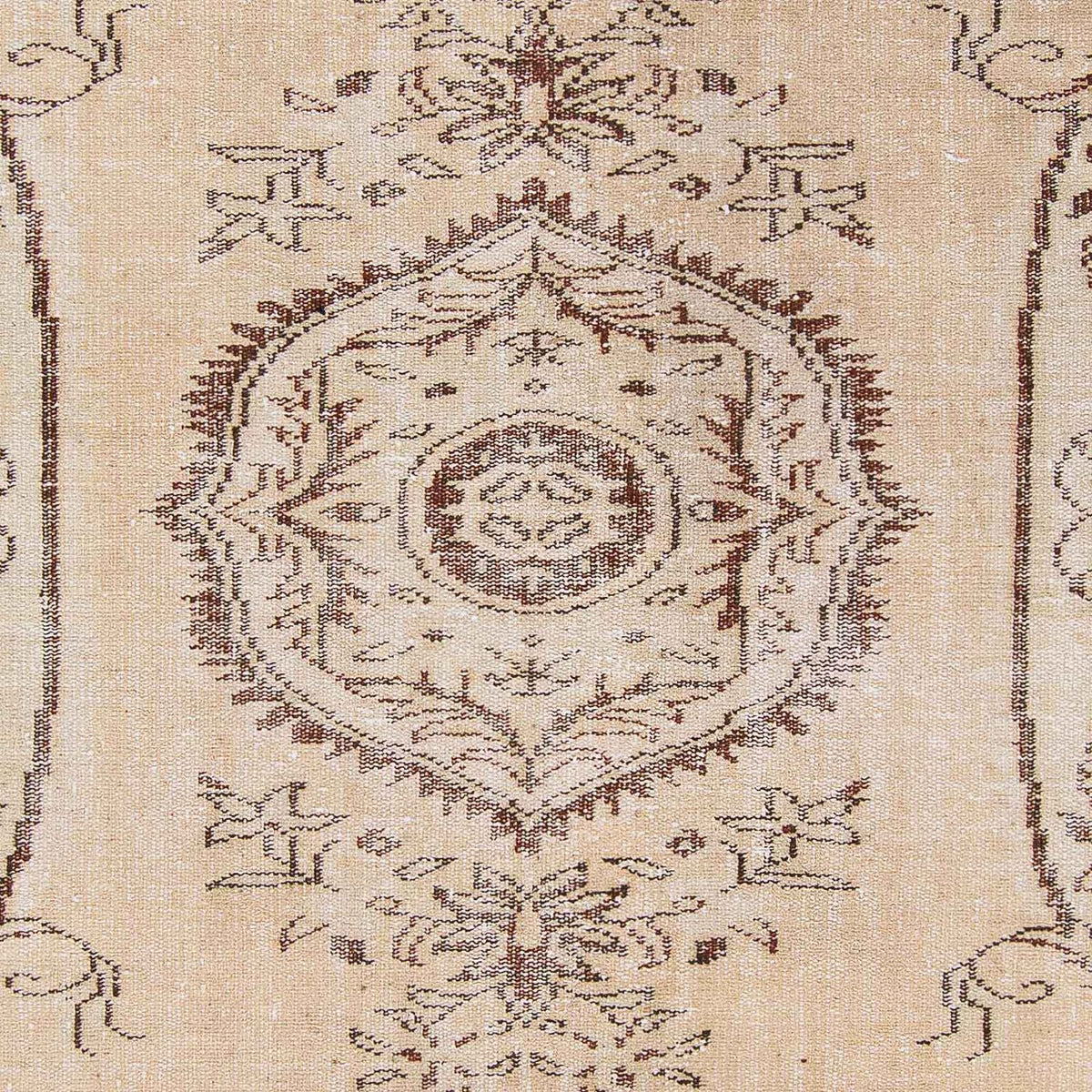 Vintage tæppe - 267 x 178 cm - lys beige