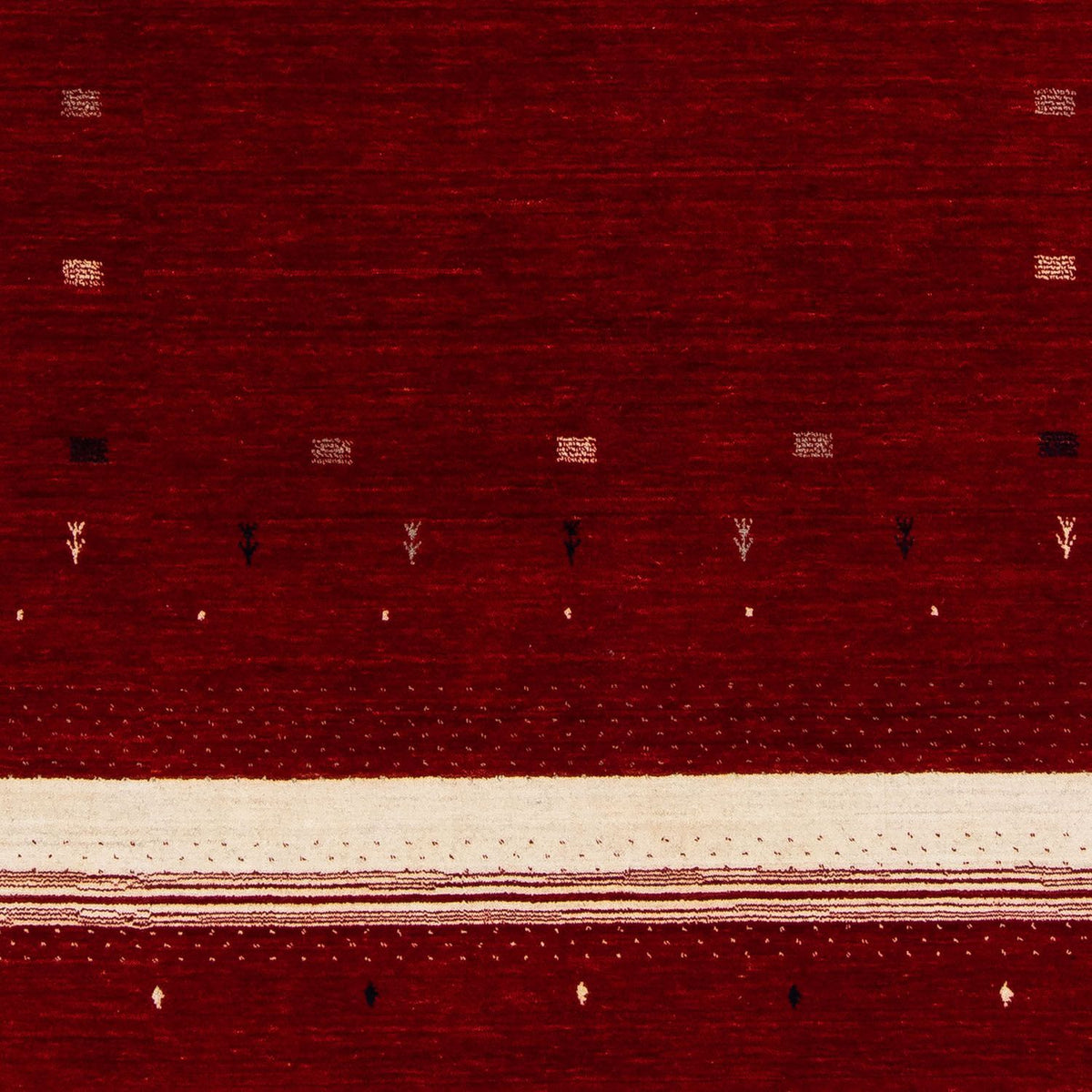 Gabbeh Tæppe - Loribaft Persisk - 240 x 172 cm - rød