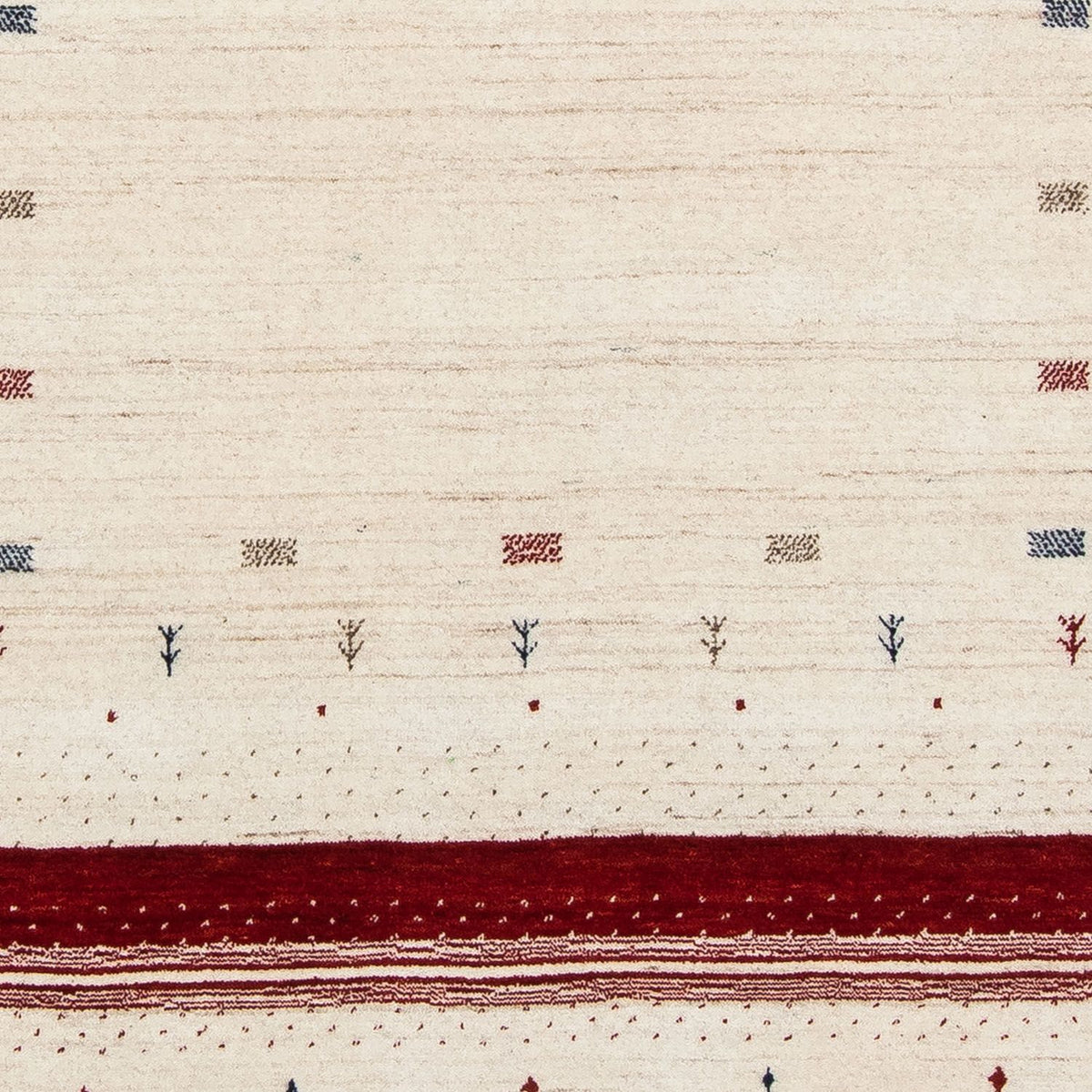 Gabbeh Tæppe - Loribaft Persisk - 198 x 145 cm - beige
