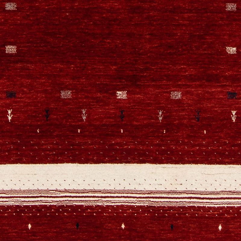 Gabbeh Tæppe - Loribaft Persisk - 204 x 140 cm - rød