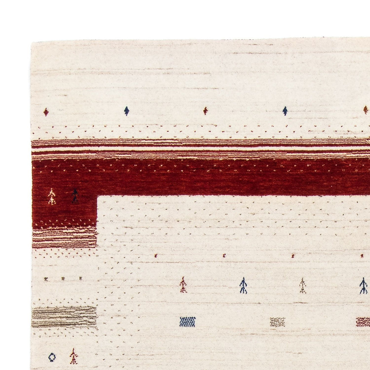 Gabbeh Tæppe - Loribaft Persisk - 245 x 170 cm - beige