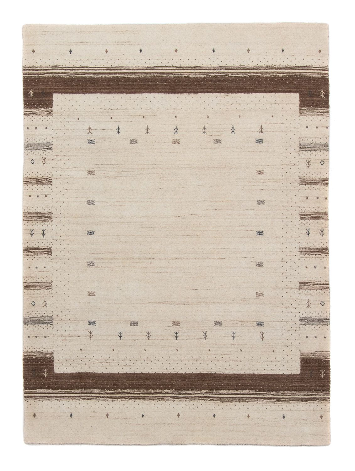 Gabbeh Tæppe - Loribaft Persisk - 200 x 142 cm - beige