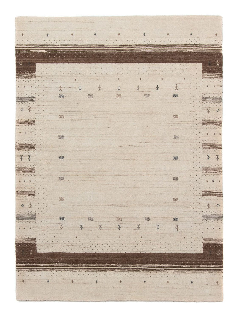 Gabbeh Tæppe - Loribaft Persisk - 200 x 142 cm - beige