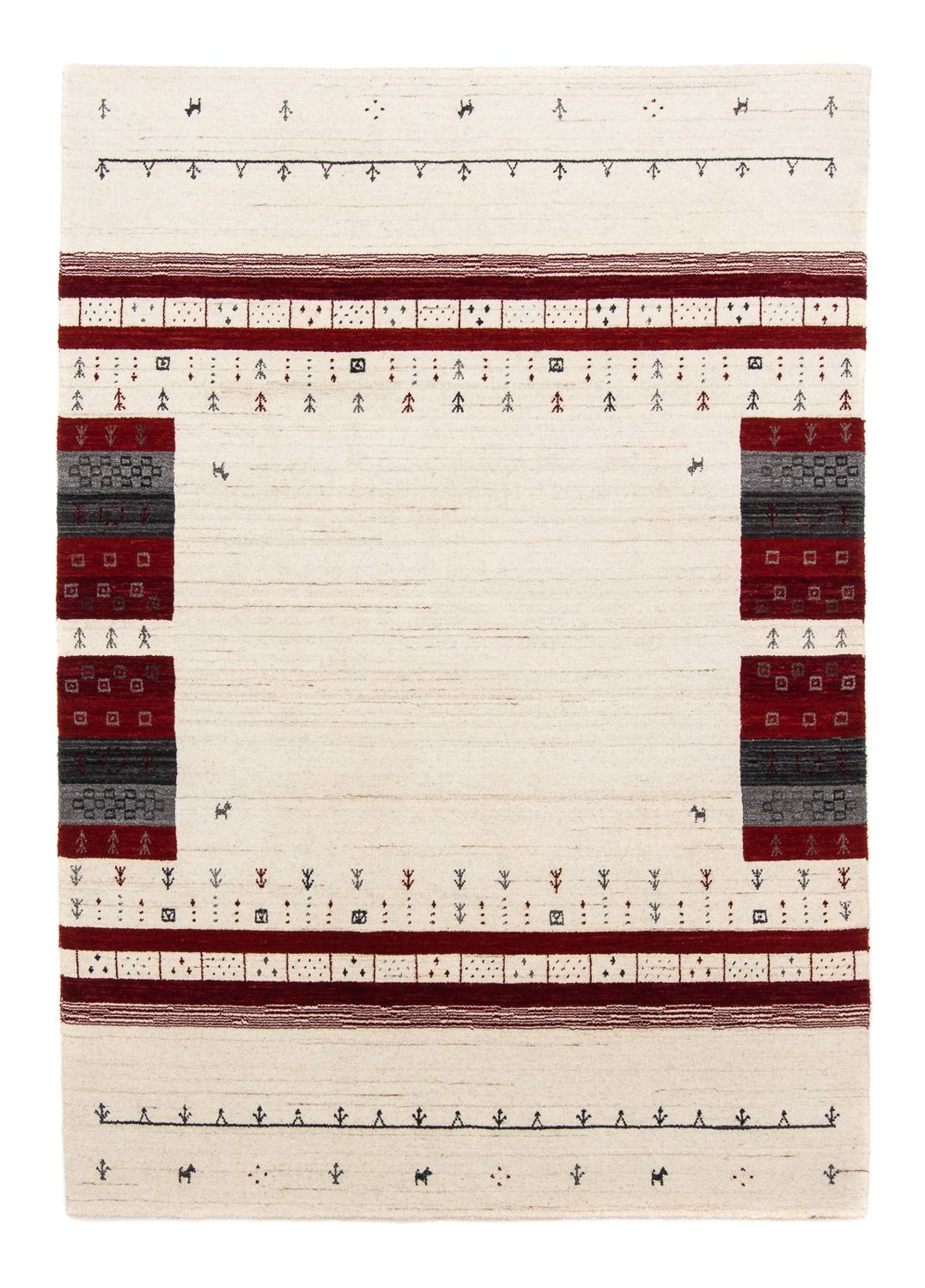 Gabbeh Tæppe - Loribaft Persisk - 200 x 140 cm - beige