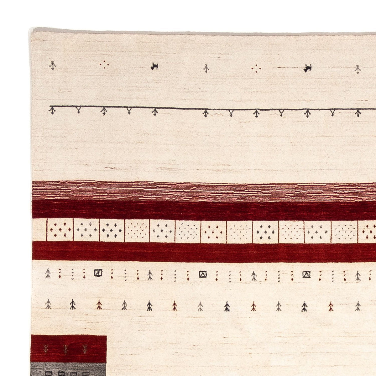 Gabbeh Tæppe - Loribaft Persisk - 350 x 248 cm - beige