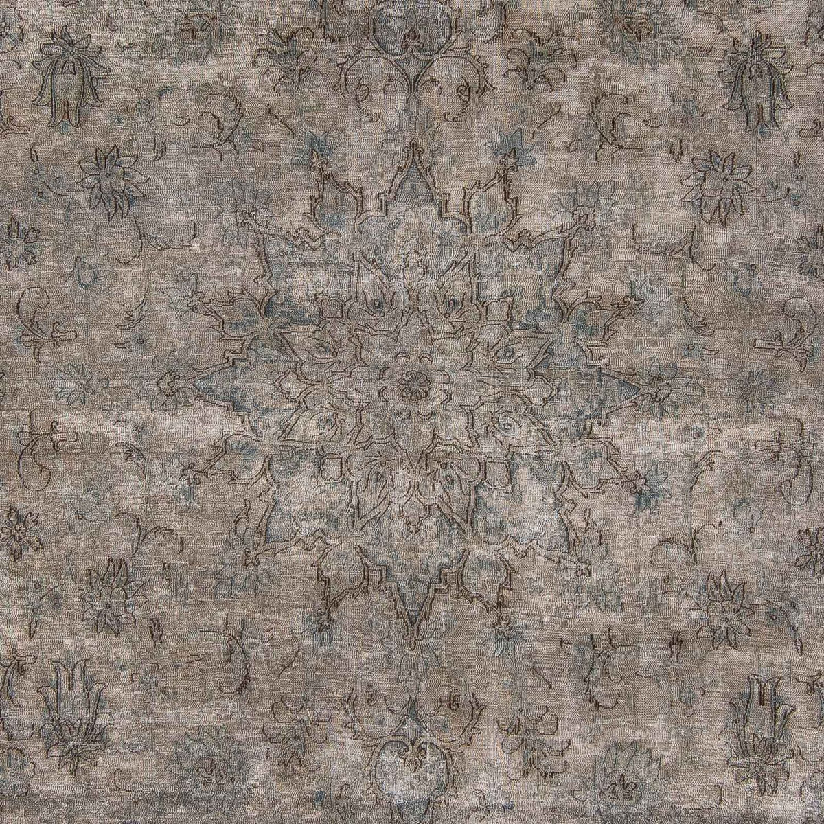 Vintage tæppe - 389 x 290 cm - grå